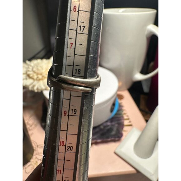 VTG Sterling Silver Red Coral Turquoise Ring - Picture 5 of 6